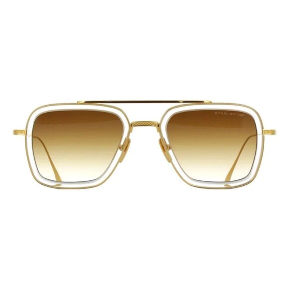 NEW  DITA SUNGLASSES YELLOW GOLD AVIATOR MEN EYEWEAR DITA - Picture 2 of 3
